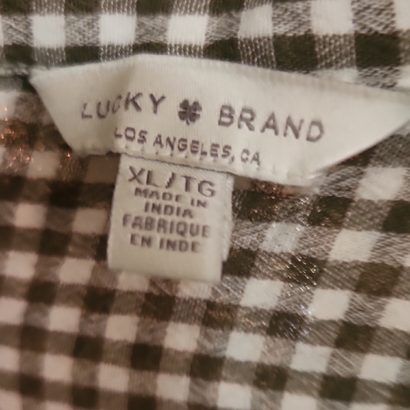 Lucky Brand Gray & White Gingham Button-Down Shirt - Picture 2 of 7
